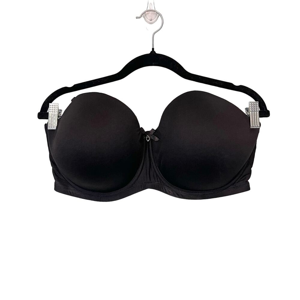 PARAFAIT Women's Black Convertible Underwear Push-Up Strapless Bra Size 42DDD